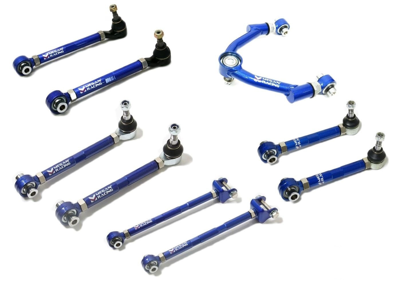 MEGAN 10pc Front Up +Rear Lateral +Traction+Toe+ Trailing Arm for RX8 RX-8 04-11