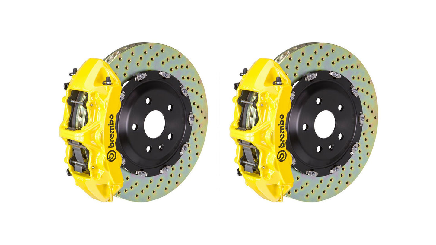 Brembo Front GT BBK Brake 6pot Yellow 380x34 Drill Rotor for FX35 FX50 09-13 S51