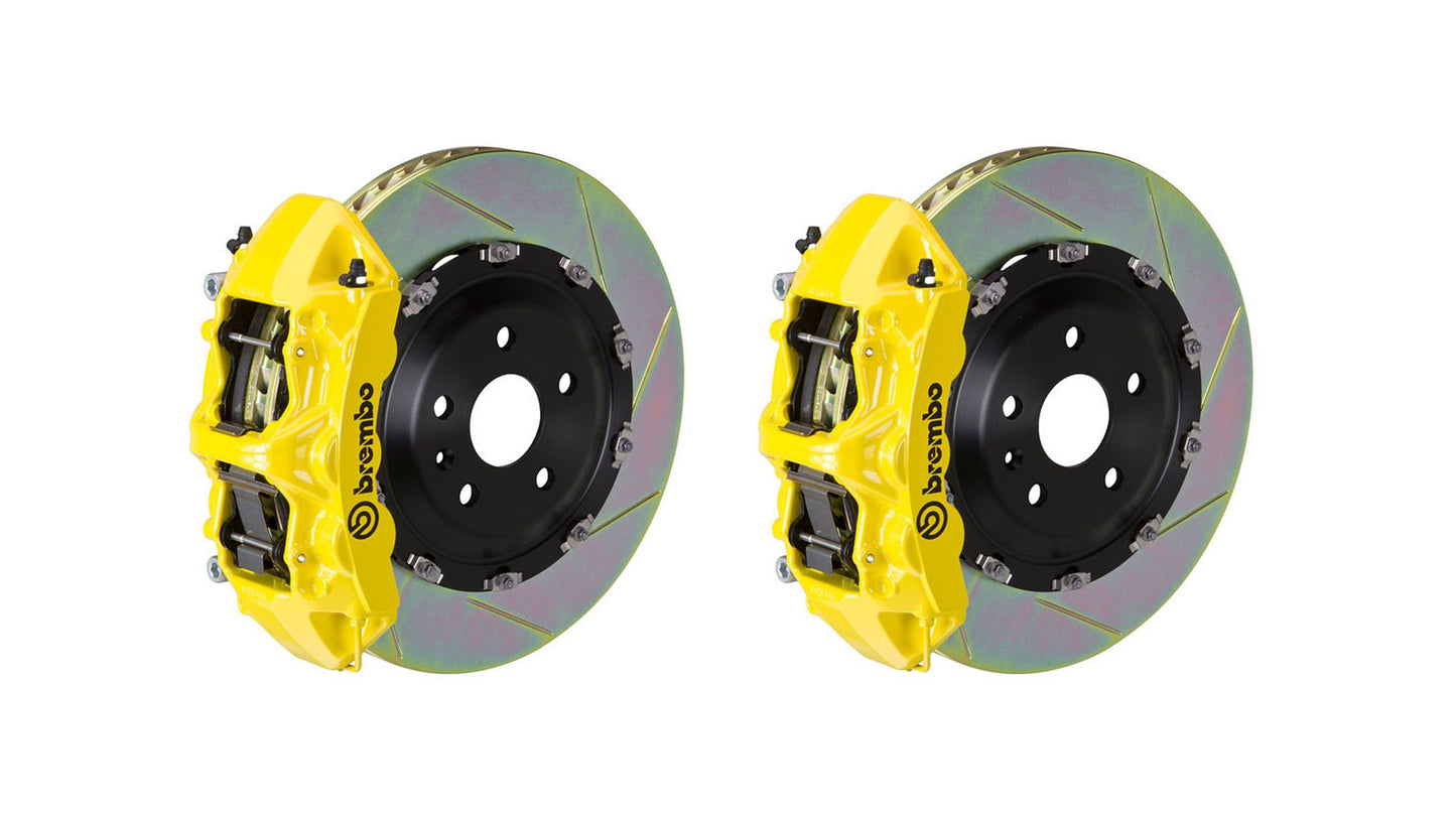 BREMBO Front GT BBK Big Brake Kit 6piston Yellow 380x34 Slot A6 A7 C7 3.0 12-14