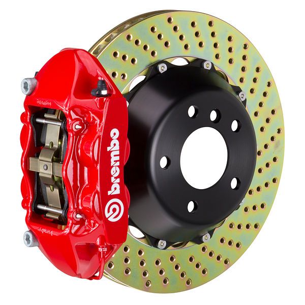 Brembo Rear GT Big Brake P Caliper Silver 345x28 Drill Lancer EVO Evolution X 10