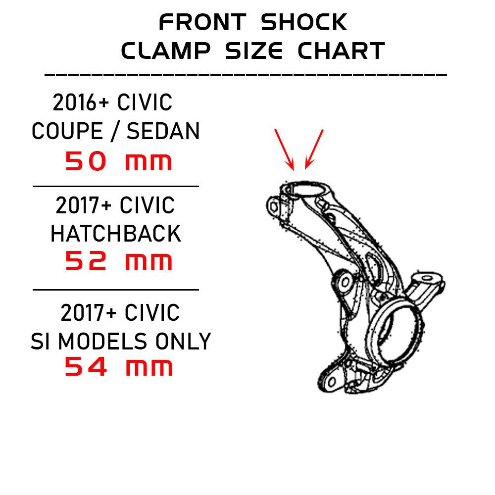 Godspeed MAXX Coilover Shock+Spring End Link for Civic 16-20 Coupe/Sedan *non Si
