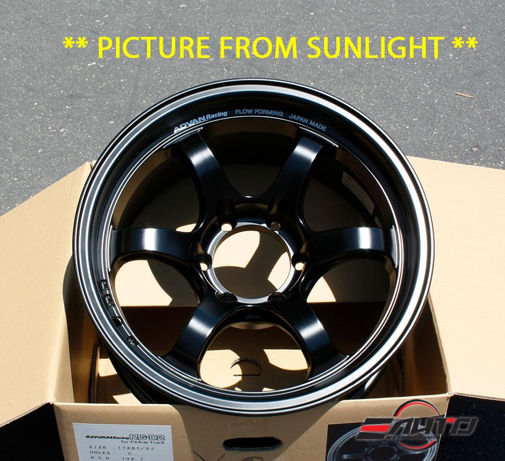 Advan RG-D2 *Black* Wheel Rim 17" 17x8.5 -10 6x139 for Tacoma 4Runner FJ Cruiser