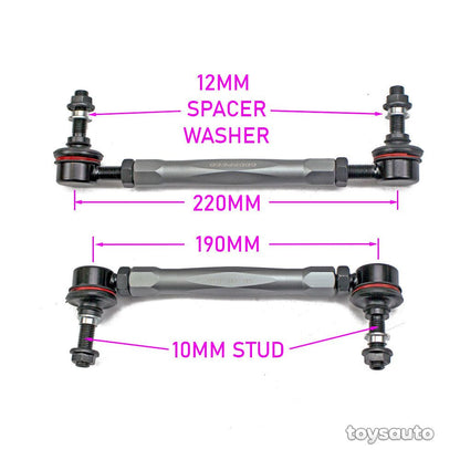 Godspeed Universal Adjustable Swaybar Sway Bar Link 190mm-220mm 10/12mm Bolt