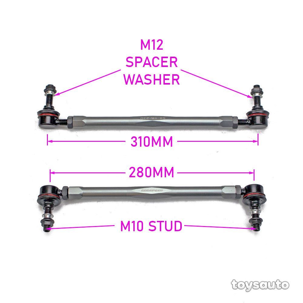 Godspeed Front Adjustable Swaybar Sway Bar Link for Audi TT 00-15, Optima 16-19