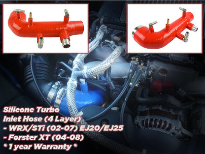 Rev9 Turbo Inlet Hose Tube for WRX 02-07, STi 04-20, Forester XT 04-08 (Red /Blue/Black)