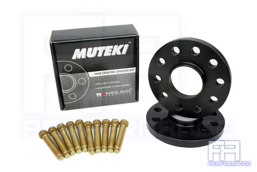 Muteki Forged 15mm Hub Centric Wheel Spacer 5x114 66.1 +Stud 12x1.25 14.35 Knurl