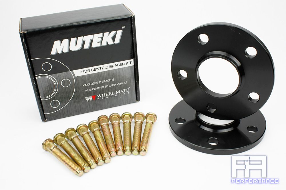 Muteki Forged 12mm Hub Centric Wheel Spacer 5x114 66.1 +Stud 12x1.25 14.35 Knurl