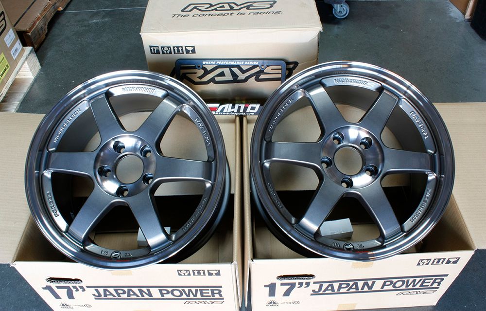 Rays Volk TE37SL Pressed Graphite Wheel 17x8.5 +40 5x114, Set 4 16.5lbs