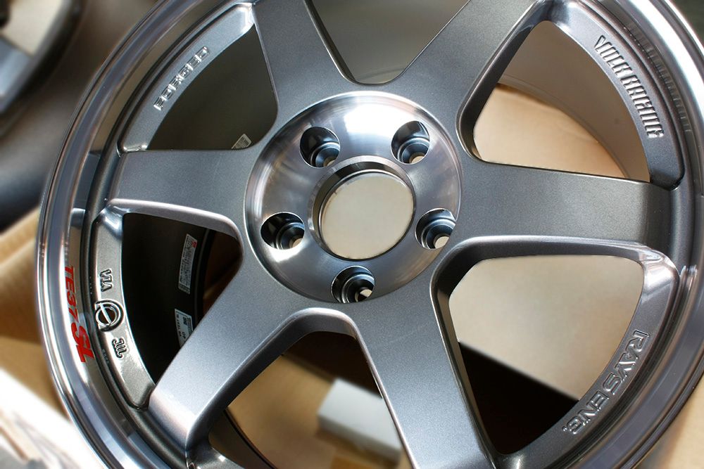 Rays Volk TE37SL Pressed Graphite Wheel 17x8.5 +40 5x114, Set 4 16.5lbs