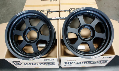 Ray Volk TE37XT M Spec Blast Black Wheel 18x9.5 +0 5x150 21.5lbs, Set 4