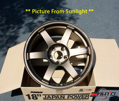Rays Volk Racing TE37 Saga Wheel Rim 18" 18x9.5 +38 5x114 *Bronze Face 3 Concave
