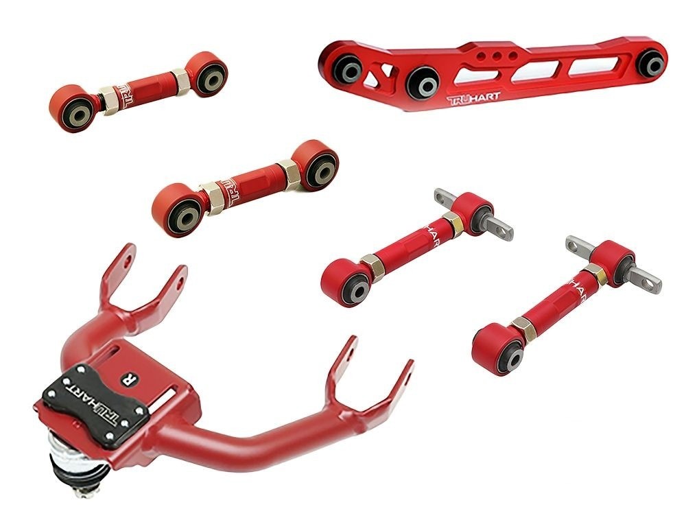TruHart 8pc Front/Rear Camber + Toe + Lower Control Arm for Civic CRX 88-91
