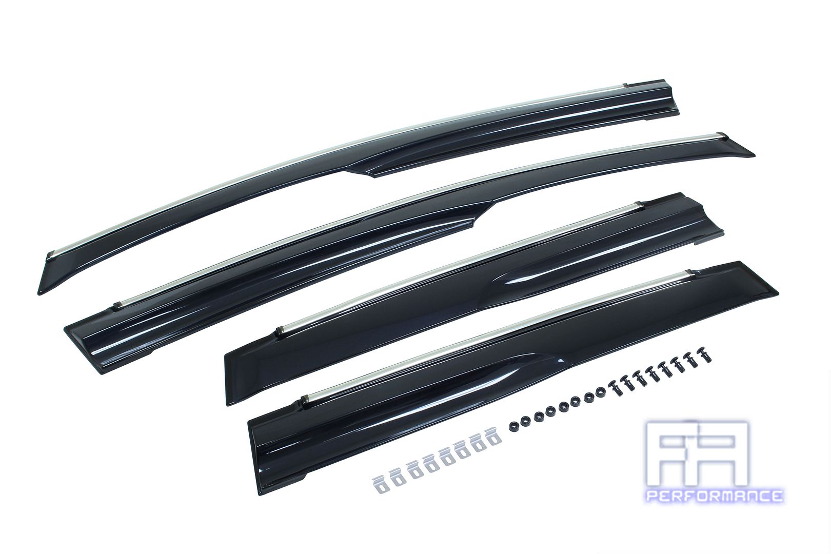 Manzo Window Visors Rain Wind Guards Shade 4pc *Clip on* For Honda Fit 09-14 GE