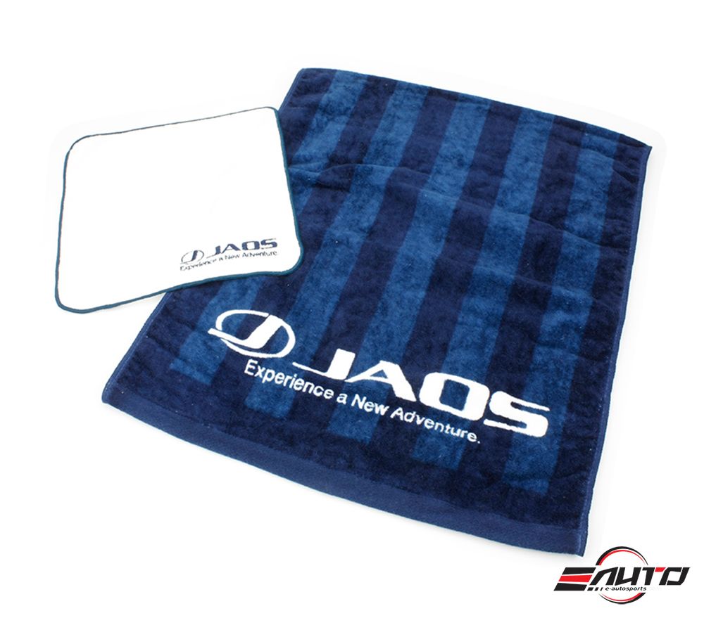 JAOS Face Towel Navy + Mini Towel White 100% Cotton