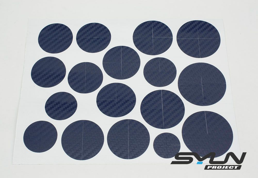 Carbon Blue Vinyl Overlay Hood Trunk Wheel Fender Decal Sticker for BMW Emblem 