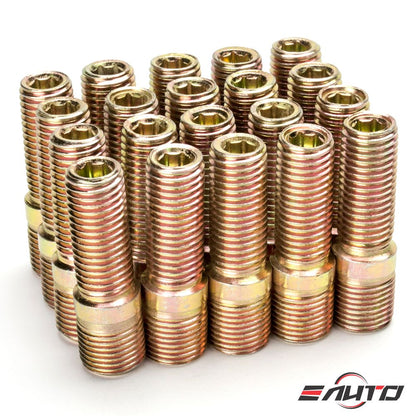 20pc 45mm 14x1.25 to 12x1.5 Rim Wheel Conversion Converter Adapter Bolts Studs