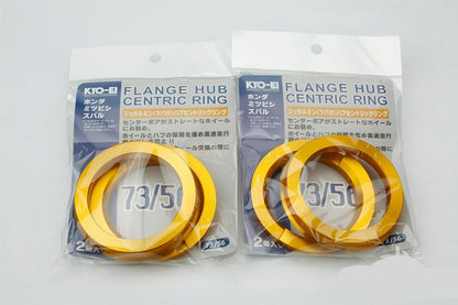 4pc Aluminum Kics KYO-EI Hub Centric Ring 73-56, OD = 73mm to ID = 56mm