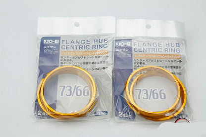 4pc Aluminum Kics KYO-EI Hub Centric Ring 73-66, OD = 73mm to ID = 66mm