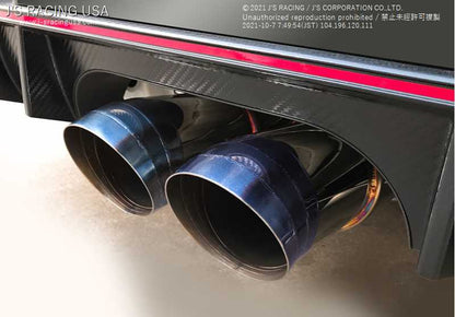 J'S RACING Civic Type-R FK8 C304 SUS Exhaust Dual 70RS Plus Street Legal