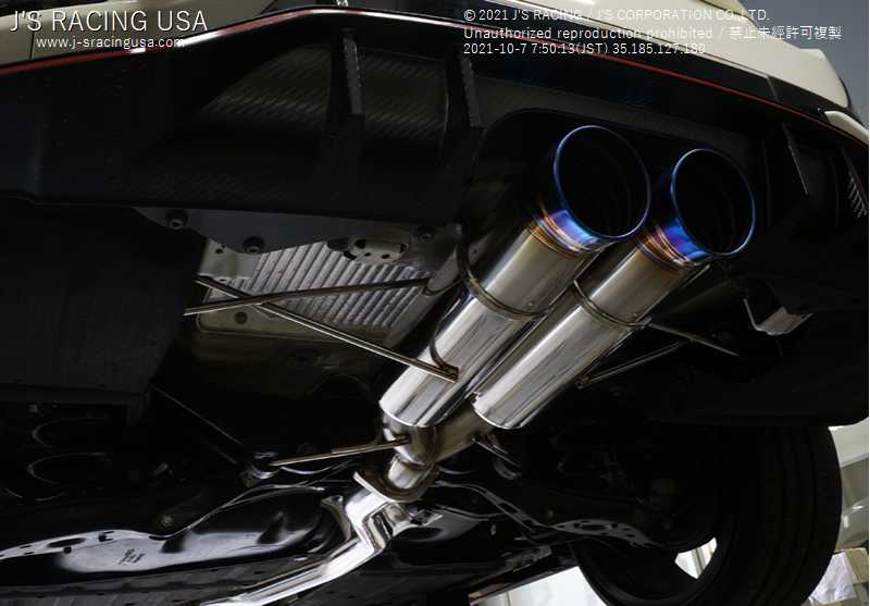 J'S RACING Civic Type-R FK8 C304 SUS Exhaust Dual 70RS Plus Street Legal
