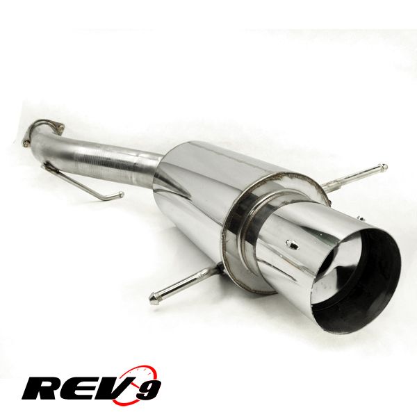 Rev9 4.5" Tip 3" Piping Catback Exhaust Muffler for WRX STi 02-07 GDA GDB