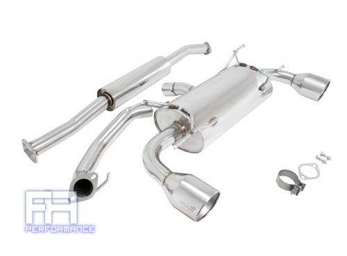 Manzo 4.5" Dual Stainless Roll Tip Catback Exhaust For BRZ FRS FR-S 86 ZN6 13-16