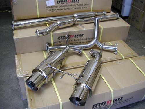 Megan 4.5" Dual Stainless Tip NA Type Catback Exhaust Accord Coupe V6 98-02 CG2