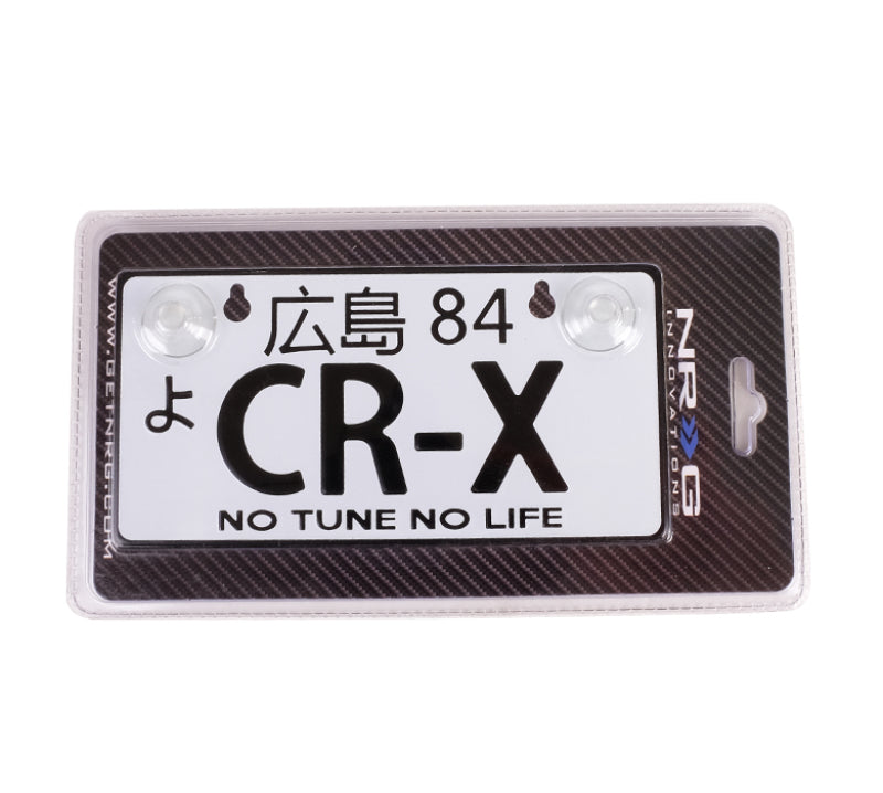 NRG Mini JDM Style Aluminum License Plate (Suction-Cup Fit/Universal) - CR-X