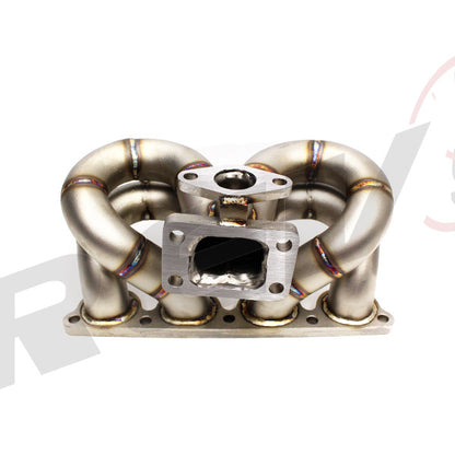 Rev9 HP Ram Horn Equal Length T3 t3/t4 Turbo Manifold for Civic CRX D15 D16