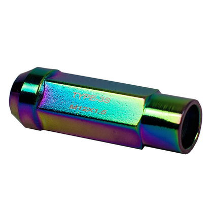 Godspeed 12x1.25 Neo Chrome New Type 3-X Steel Open End Taper Wheel Lug Nuts