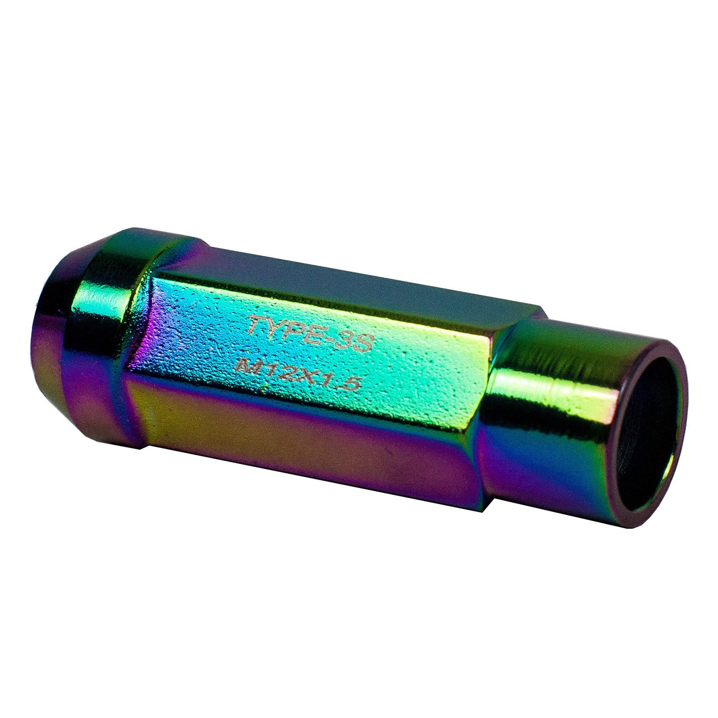 Godspeed 12x1.5 Neo Chrome New Type 3-X Steel Open End Taper Wheel Lug Nuts