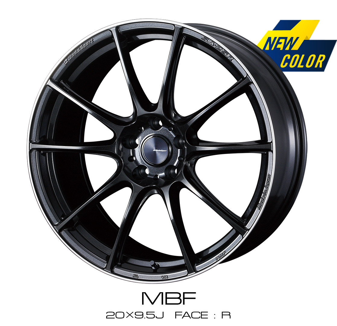 WedsSport Weds SA-25R 19x9.5J +48 5x114.3 Metal Black/F Wheel