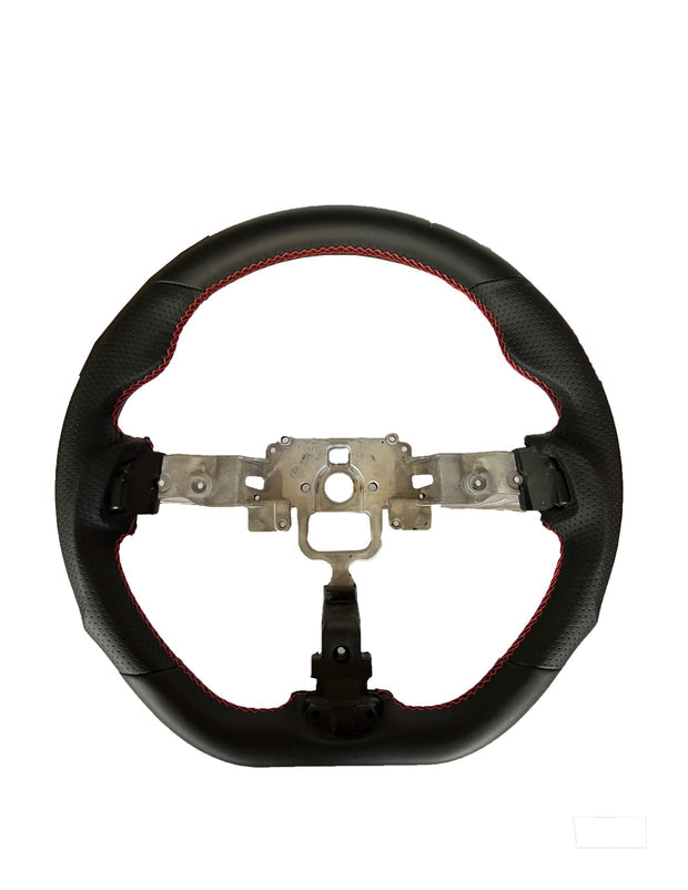 Cipher Auto Leather Steering Wheel Red Stitching for 06-15 Mazda NC Miata MX-5