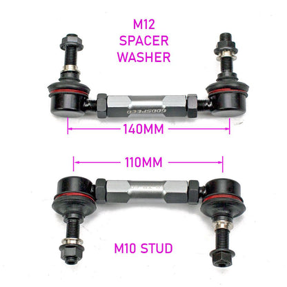 Godspeed Universal Adjustable Swaybar Sway Bar End Link 110-140mm, 10/12mm bolt